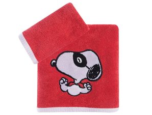 Βρεφικές Πετσέτες (Σετ 2 Τμχ) Nef Nef Snoopy Mask Hero Red